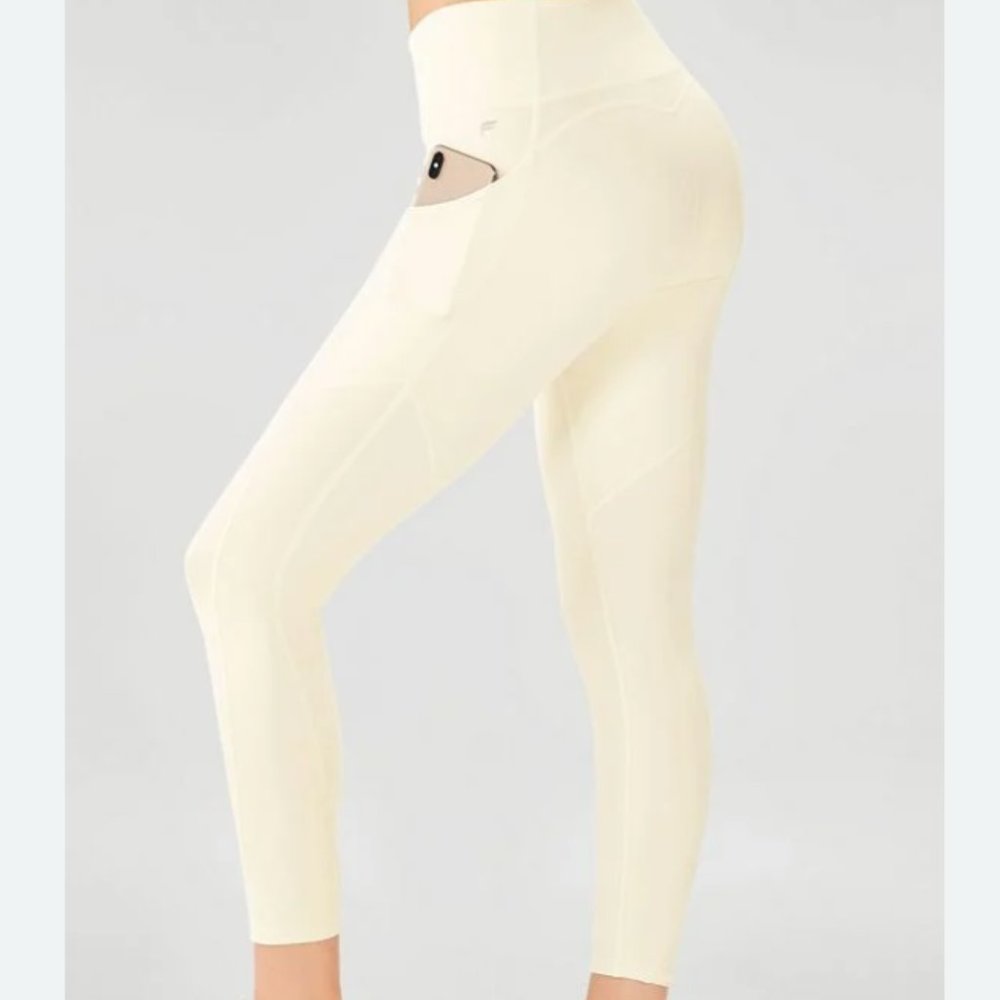 Fabletics Oasis PureLuxe Leggings Cream XS